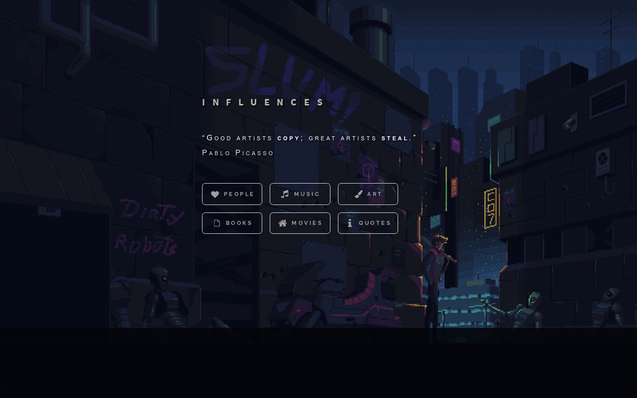 Carrd profile picture for @influences